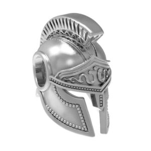 Серебряный шарм спартанский шлем.